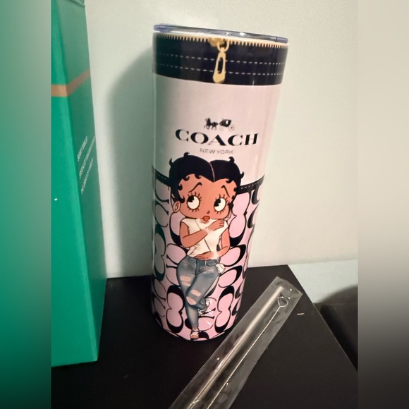Tumbler “Betty Boop meets Coach” Fantastic Artwork! NWB